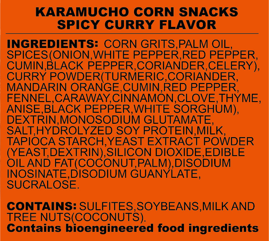 Daiso_KOIKEYA KARAMUCHO CORN SNACKS SPICY CURRY 2.3oz_Ingredients