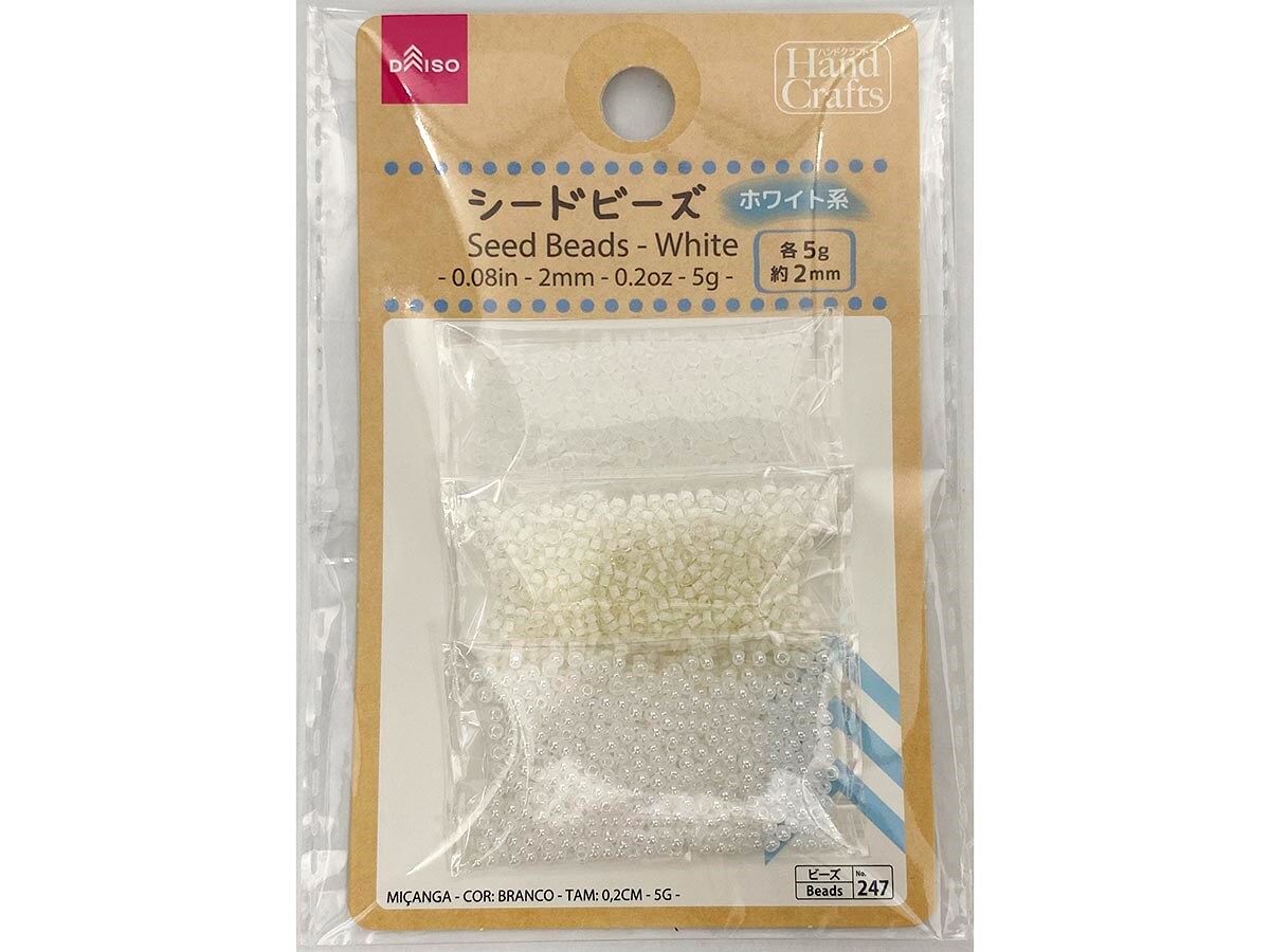 Daiso Seed Beads - White- FrontPackage