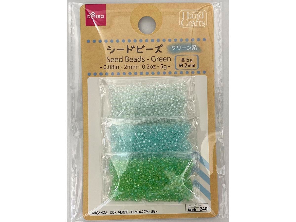 Daiso Seed Beads - Green- FrontPackage