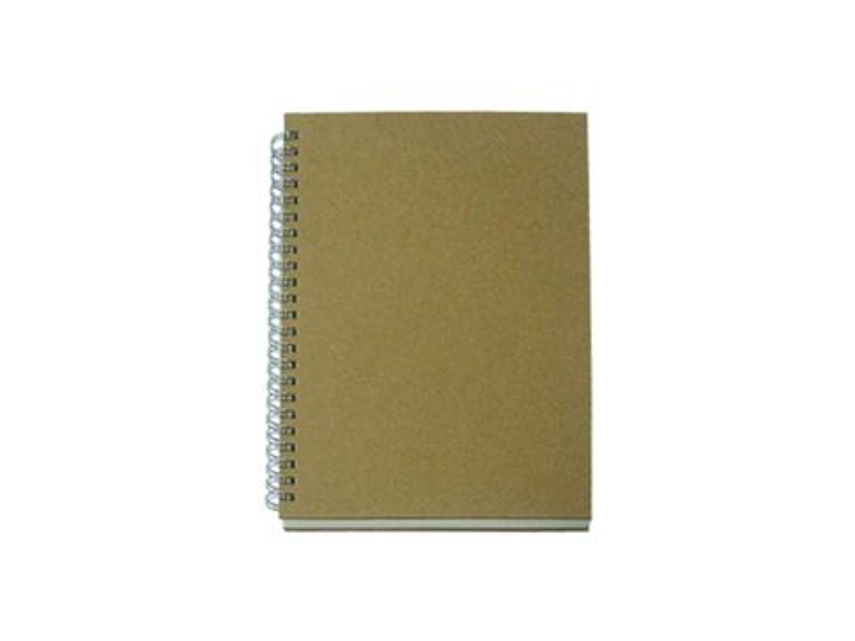 Double Ringed Spiral Notebook -A5 - Craft Cover - 80 Pages-