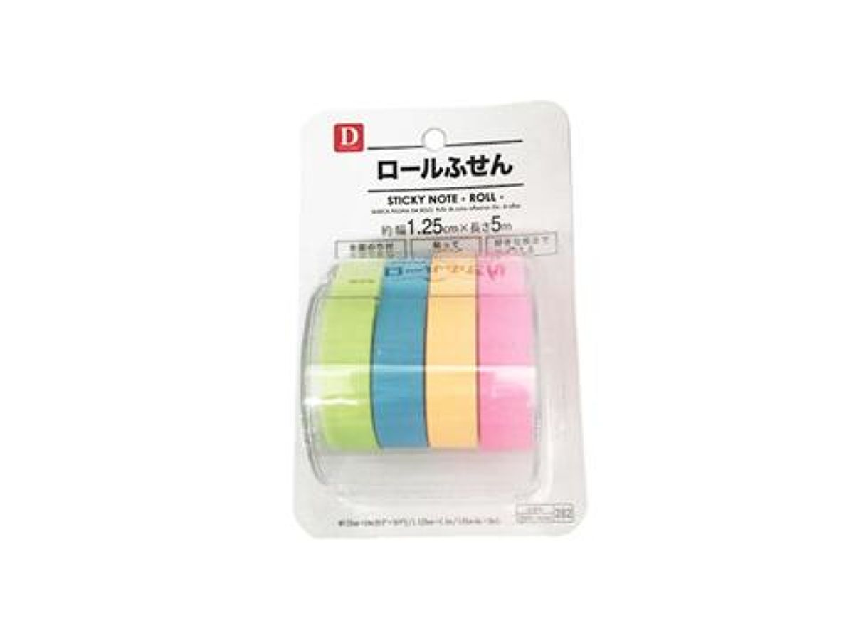 Daiso Rolled Sticky Notes -4 Rolls- FrontPackage