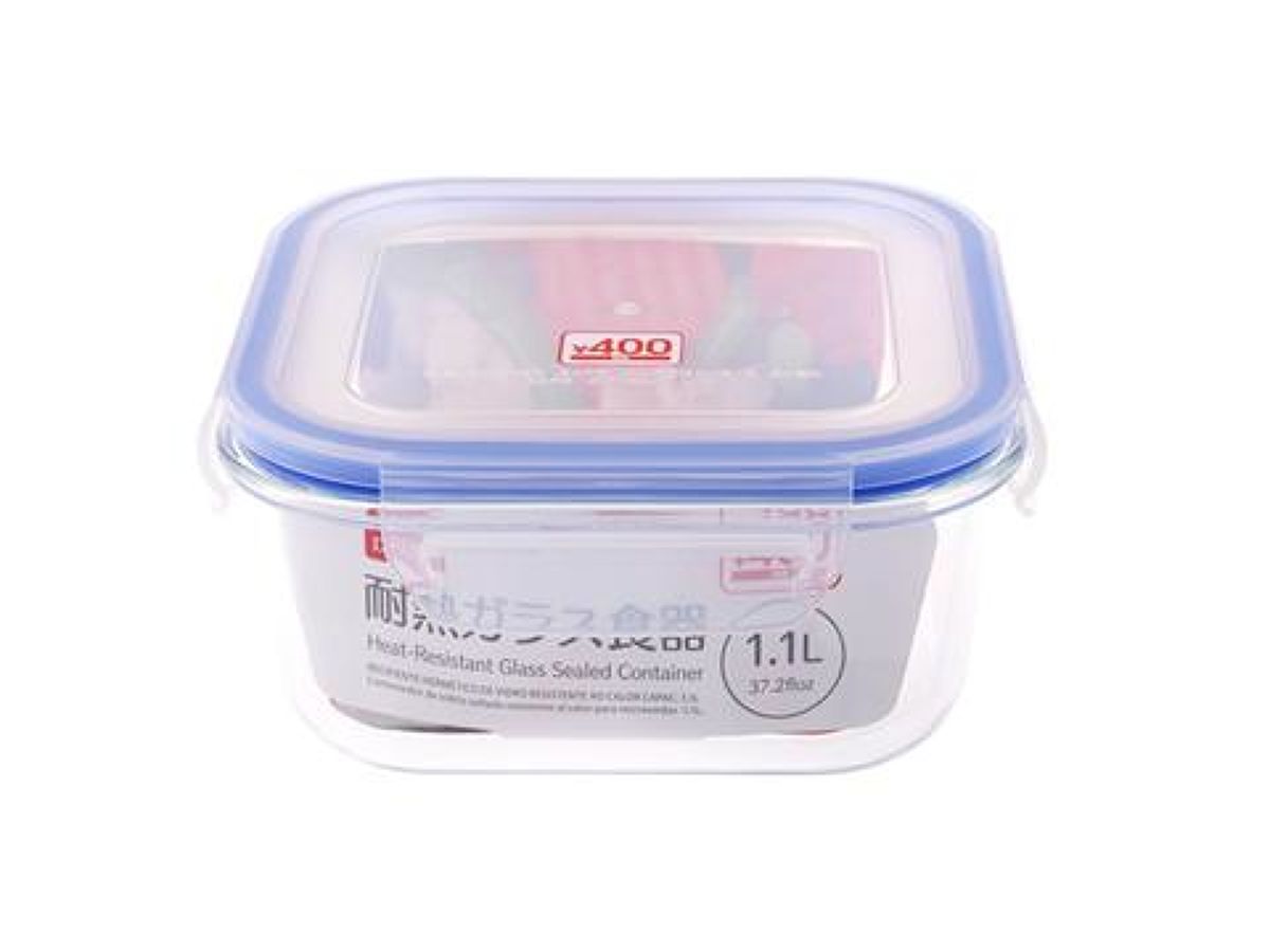 Daiso Microwave Safe Heat-Resistant Glass Sealed Container FrontPackage