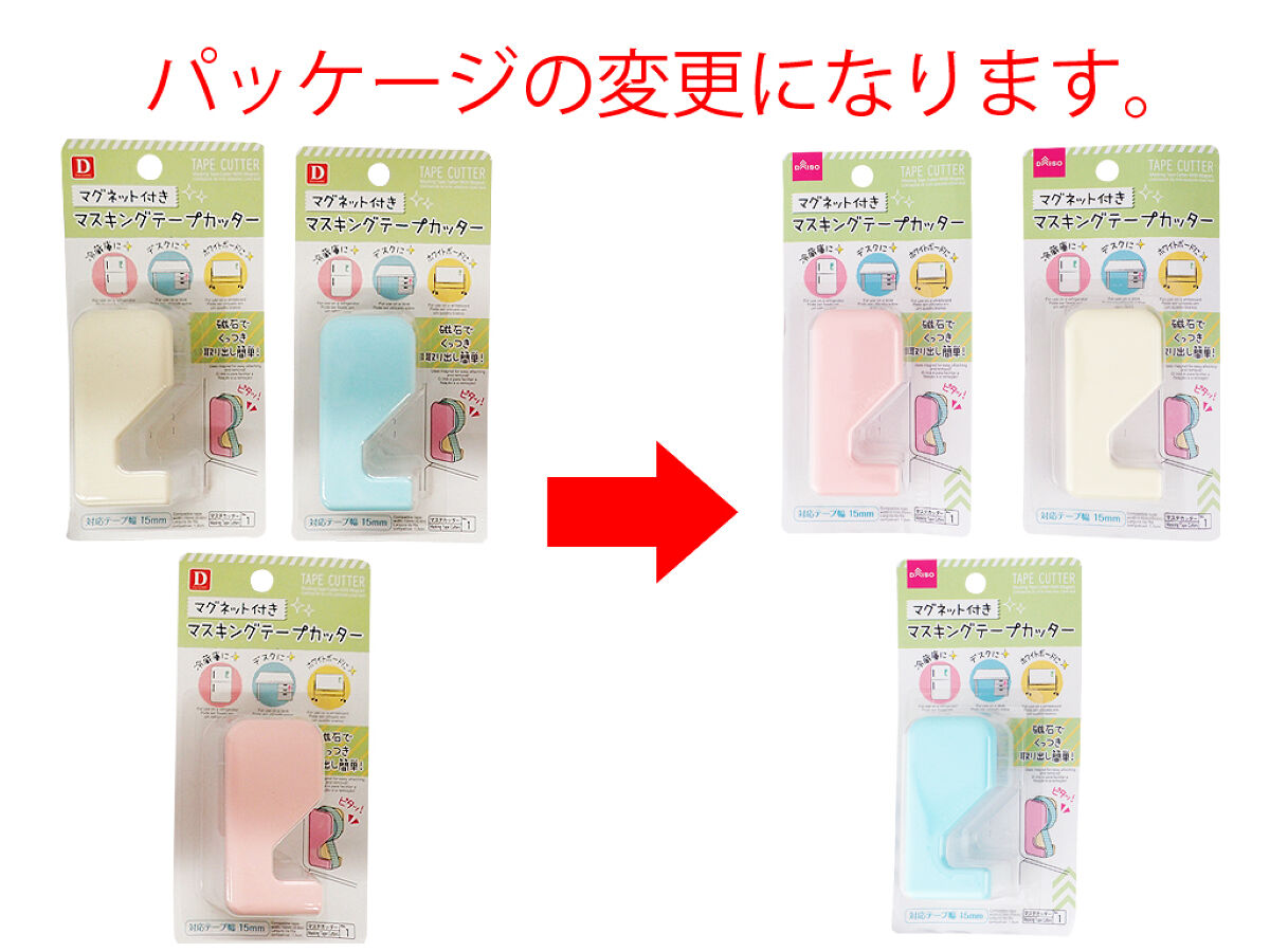 Daiso Masking Tape Cutter -With Magnet- FrontPackage