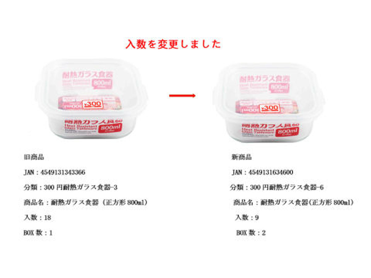Daiso Heat Resistant Glass Tableware -Square- FrontPackage