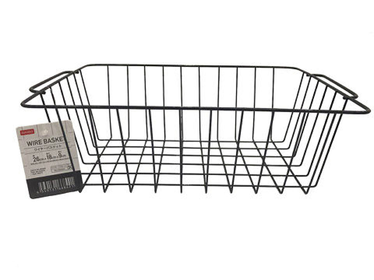 Daiso Wire Basket -Black- FrontPackage