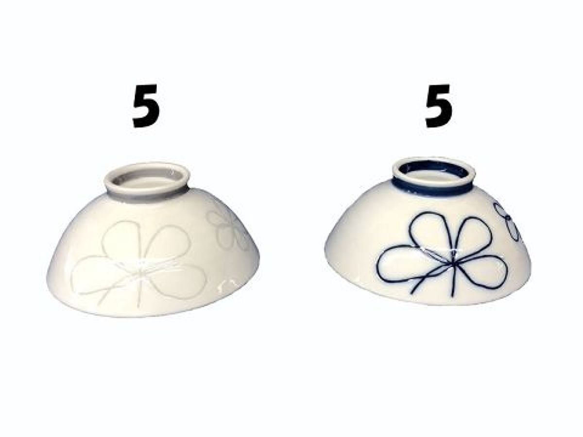 Daiso Rice bowl(Water repellent flower print 2color 12.8x6cm) FrontPackage