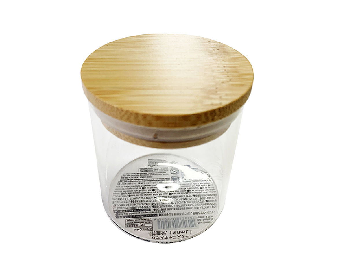 Daiso Glass Canister -With Bamboo Lid- FrontPackage