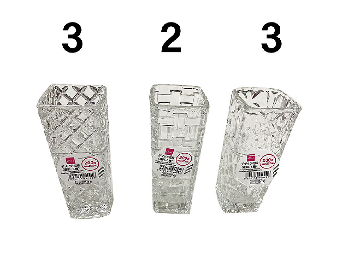 design vase-clear-3 Types- – DAISO