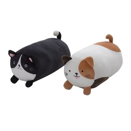 Hug Pillow Bolster - Calico/Black Cat, d6.30 x 14.96 in
