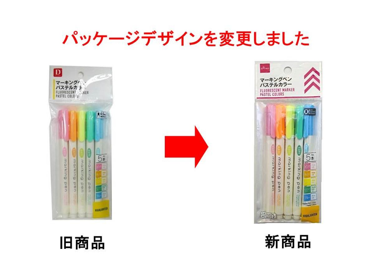 Marker Pen -5pcs. - Pastel Colors-