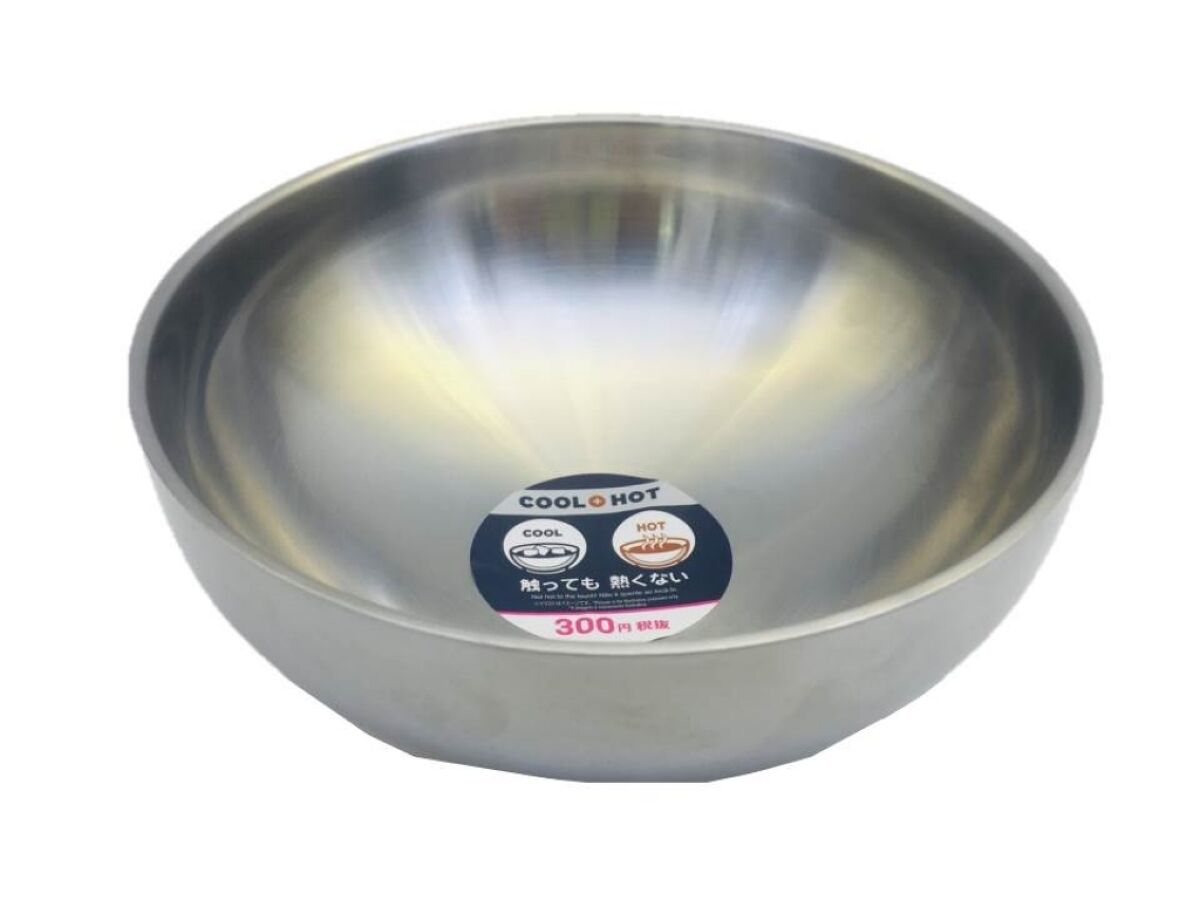 Daiso 2layer construction Stainless Steel Cold Noodle Bowl FrontPackage