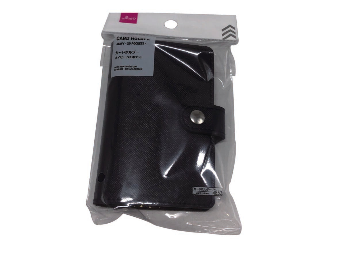 Daiso Card Holder -Navy - 20 Pockets- FrontPackage