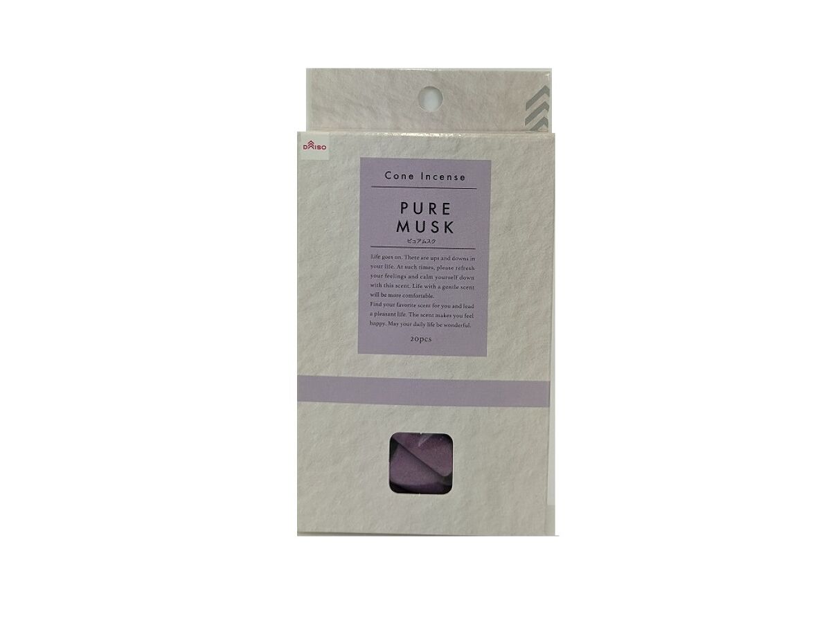 Daiso CONE INCENSE PURE MUSK FrontPackage