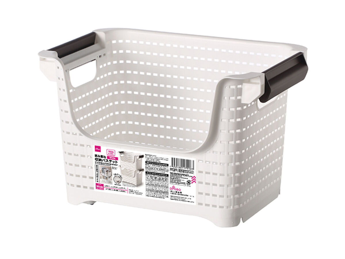 Daiso Stackable Storage Basket -with Wheels- FrontPackage