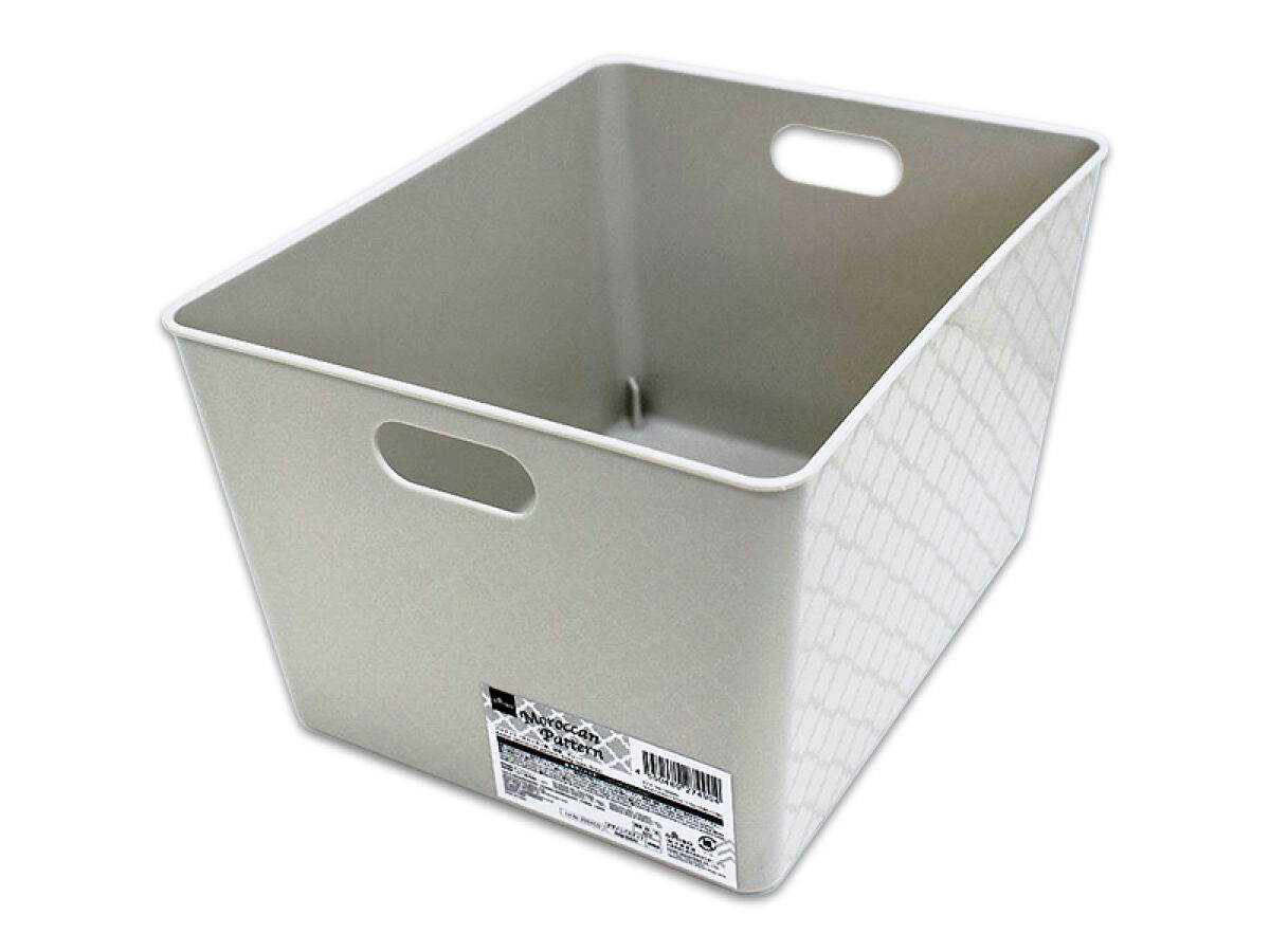 Daiso Basket (Moroccan pattern, Deep type, Gray) FrontPackage