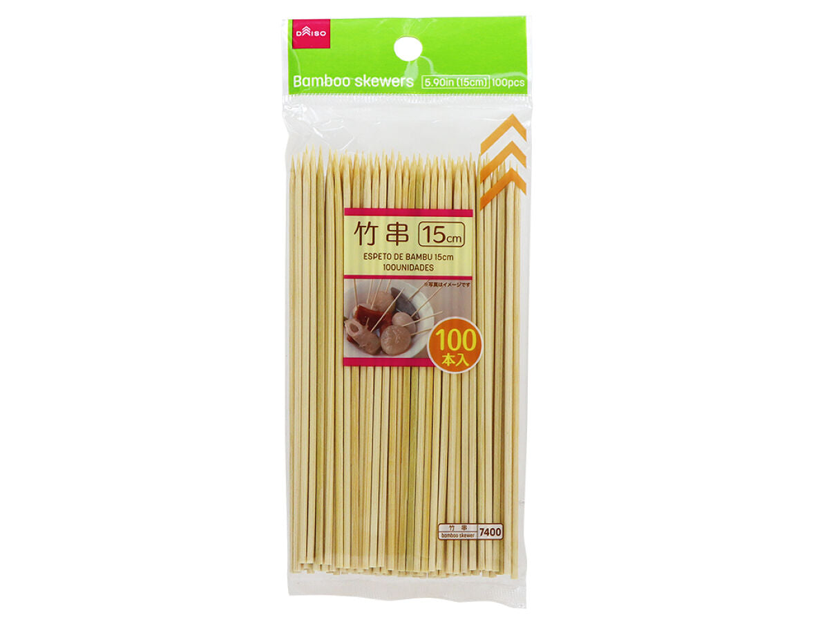 Daiso Bamboo Skewers - 100 pcs.- FrontPackage