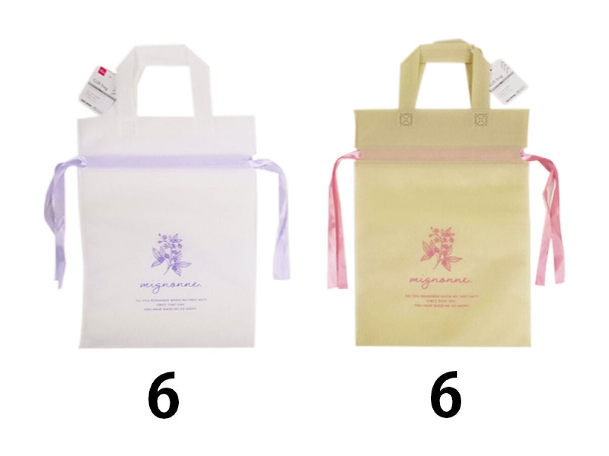 Daiso Non-woven Bag - with Handle - Flower- FrontPackage
