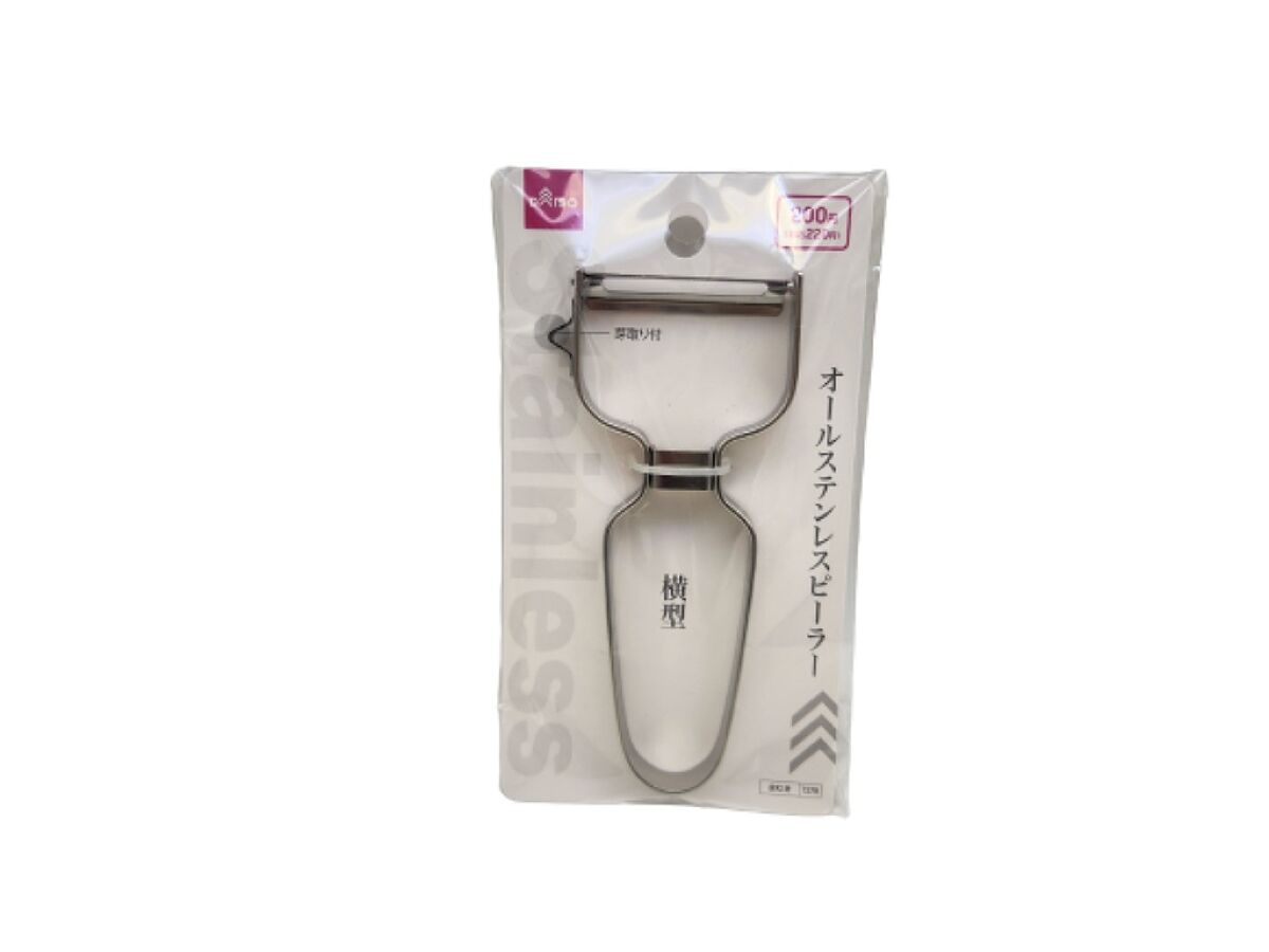 Daiso All Stainless Steel Peeler -Horizontal type- FrontPackage