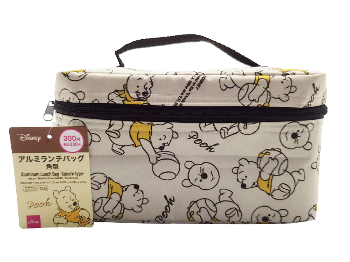 Daiso Aluminum Lunch Bag -Square Type - Winnie The Pooh- FrontPackage