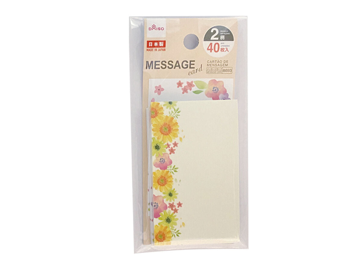 Daiso MESSAGE CARD - FLOWER - 40 PCS FrontPackage