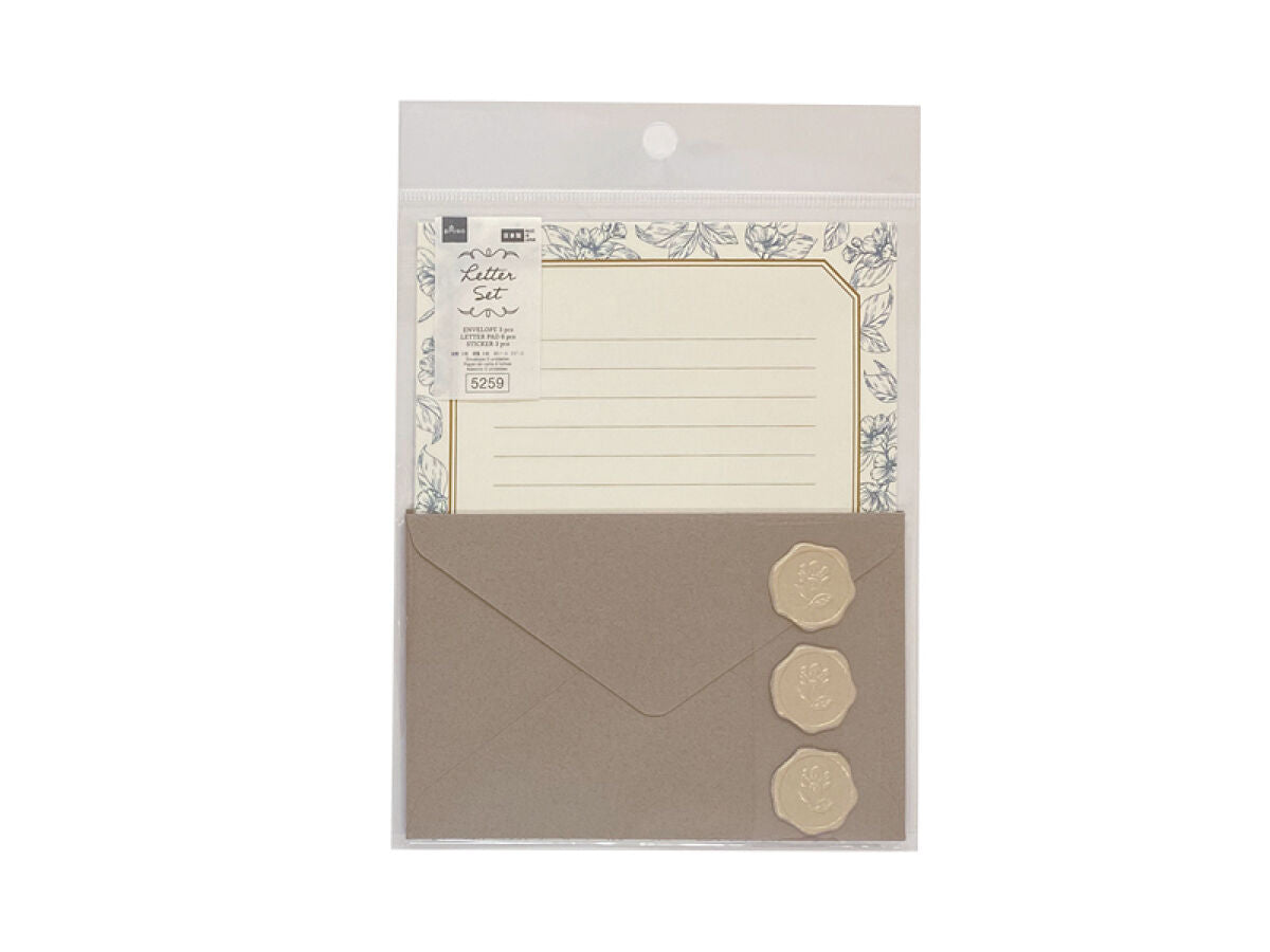 Daiso LETTER PAD AND ENVELOPE SET SUBDUED GREIGE FrontPackage