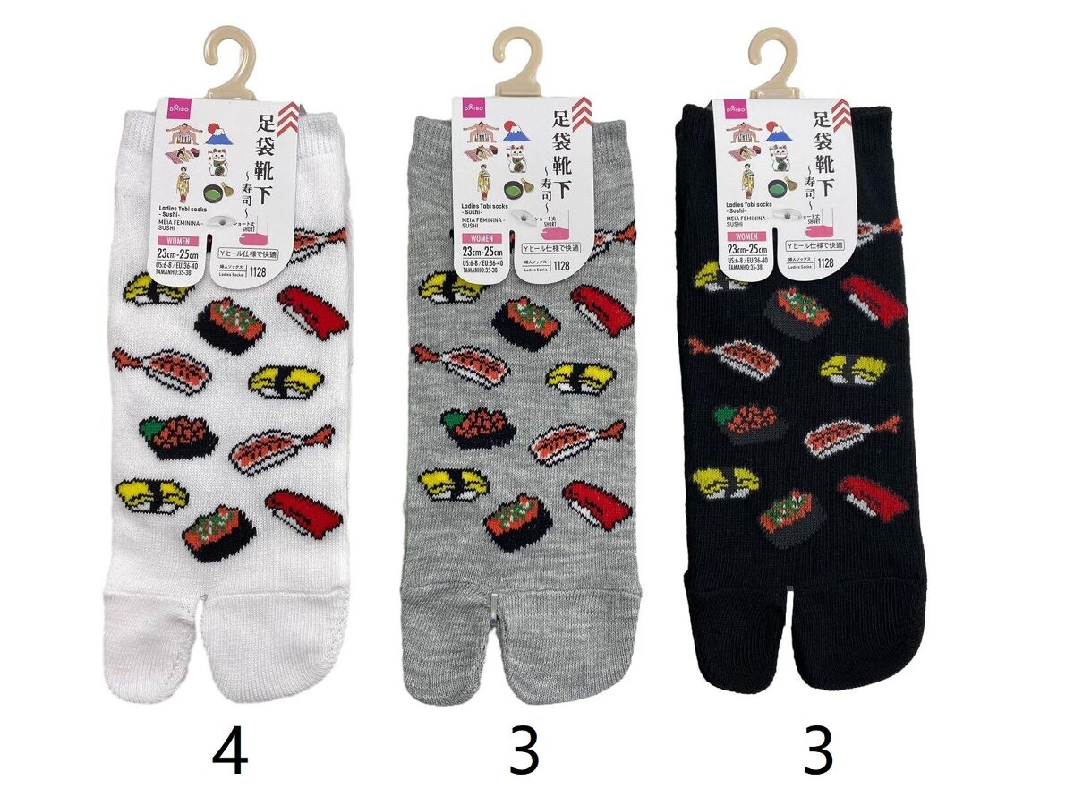Daiso Ladies Tabi socks - Sushi- FrontPackage