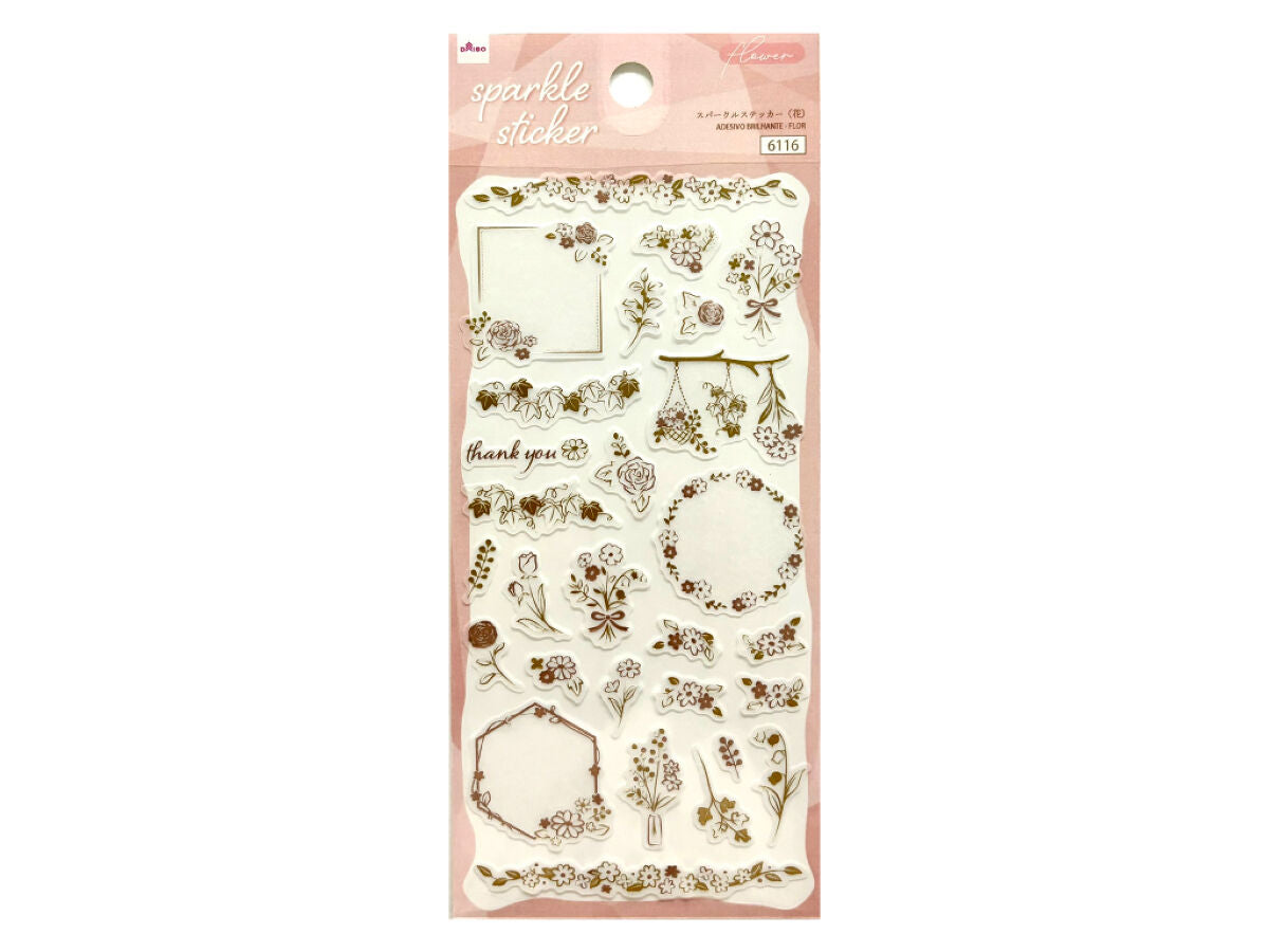 Daiso Sparkle sticker - flower FrontPackage