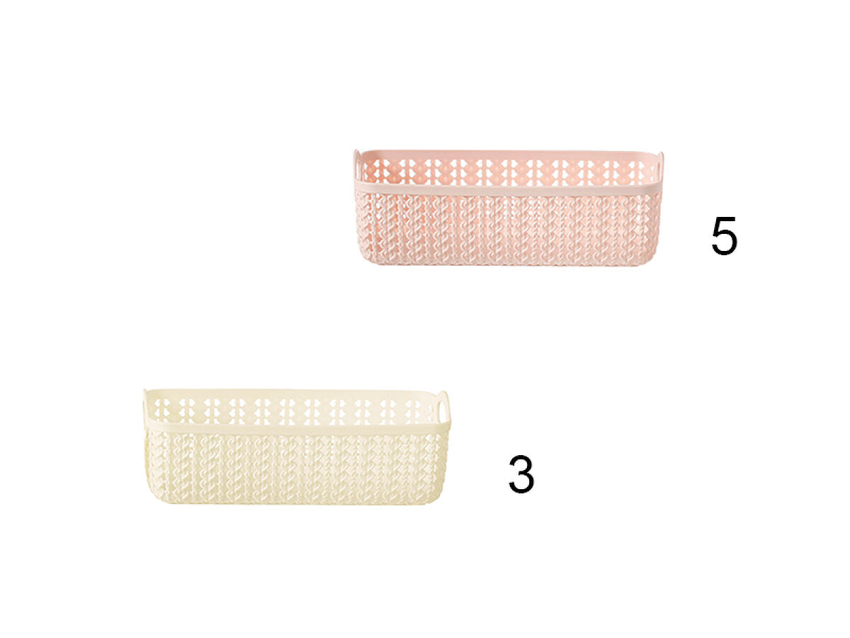 Floral Pattern Design Basket - With Handle - Rectangle-