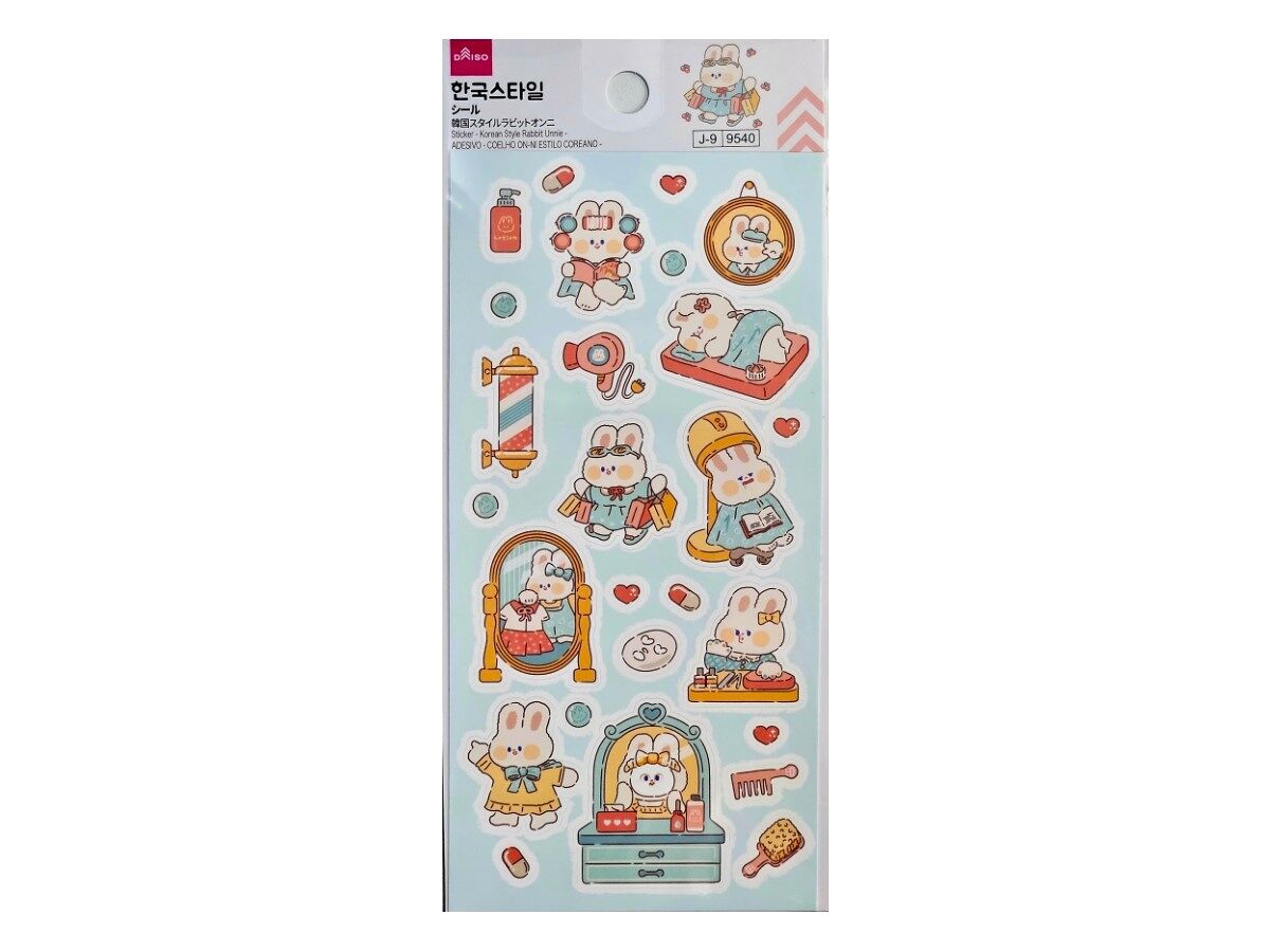 Daiso Sticker - Korean Style Rabbit Unnie - 2 FrontPackage