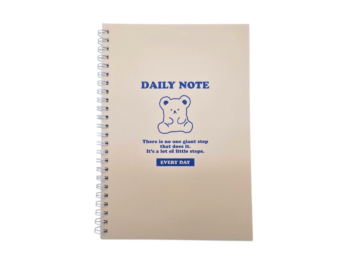 Daiso Ring Note - Korean Style Tonton Bear - 40 Sheets FrontPackage