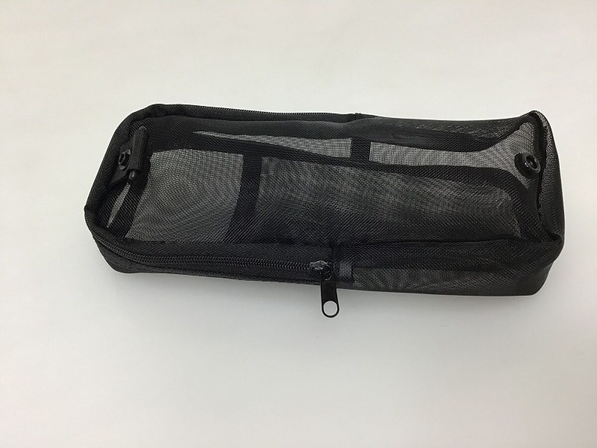 Mesh pen case-flat type-BK-