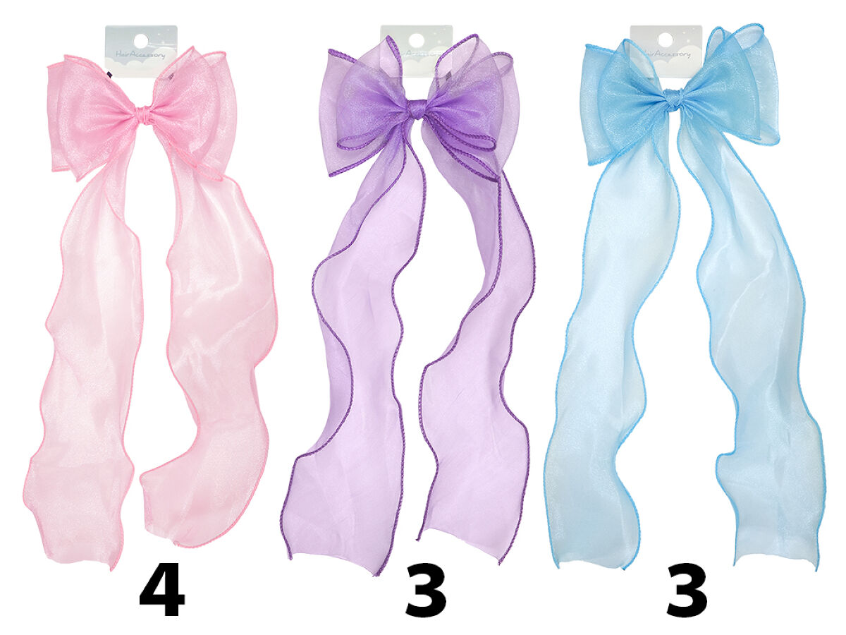 Daiso Ribbon Hair tie Wave Pastel FrontPackage