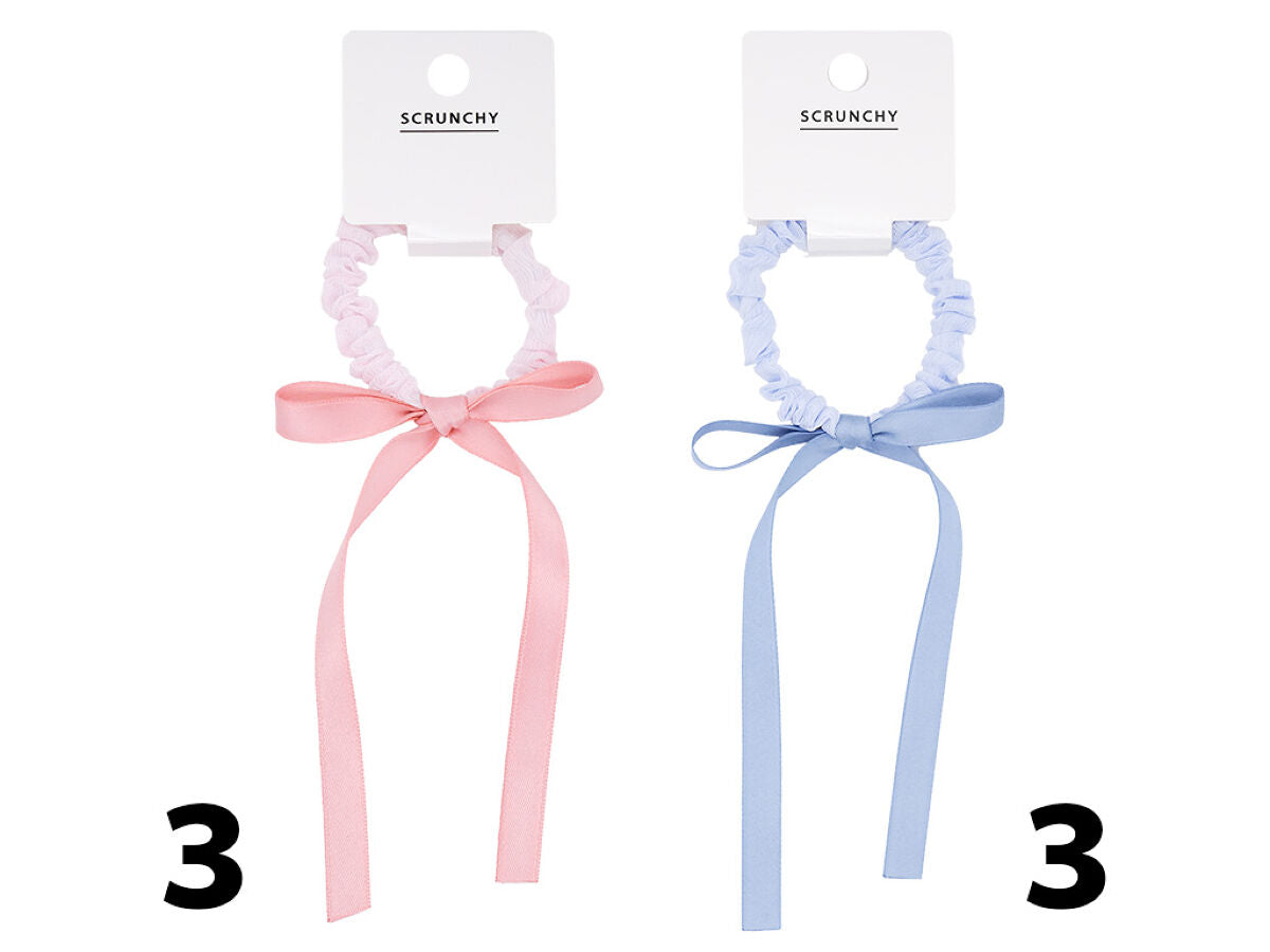 Daiso Ribbon scrunchie Pastel color Fancy FrontPackage
