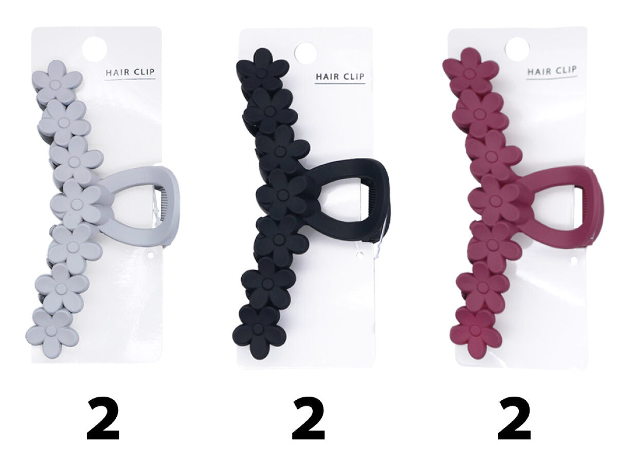 Daiso Claw clip Matte Flower Chic color FrontPackage