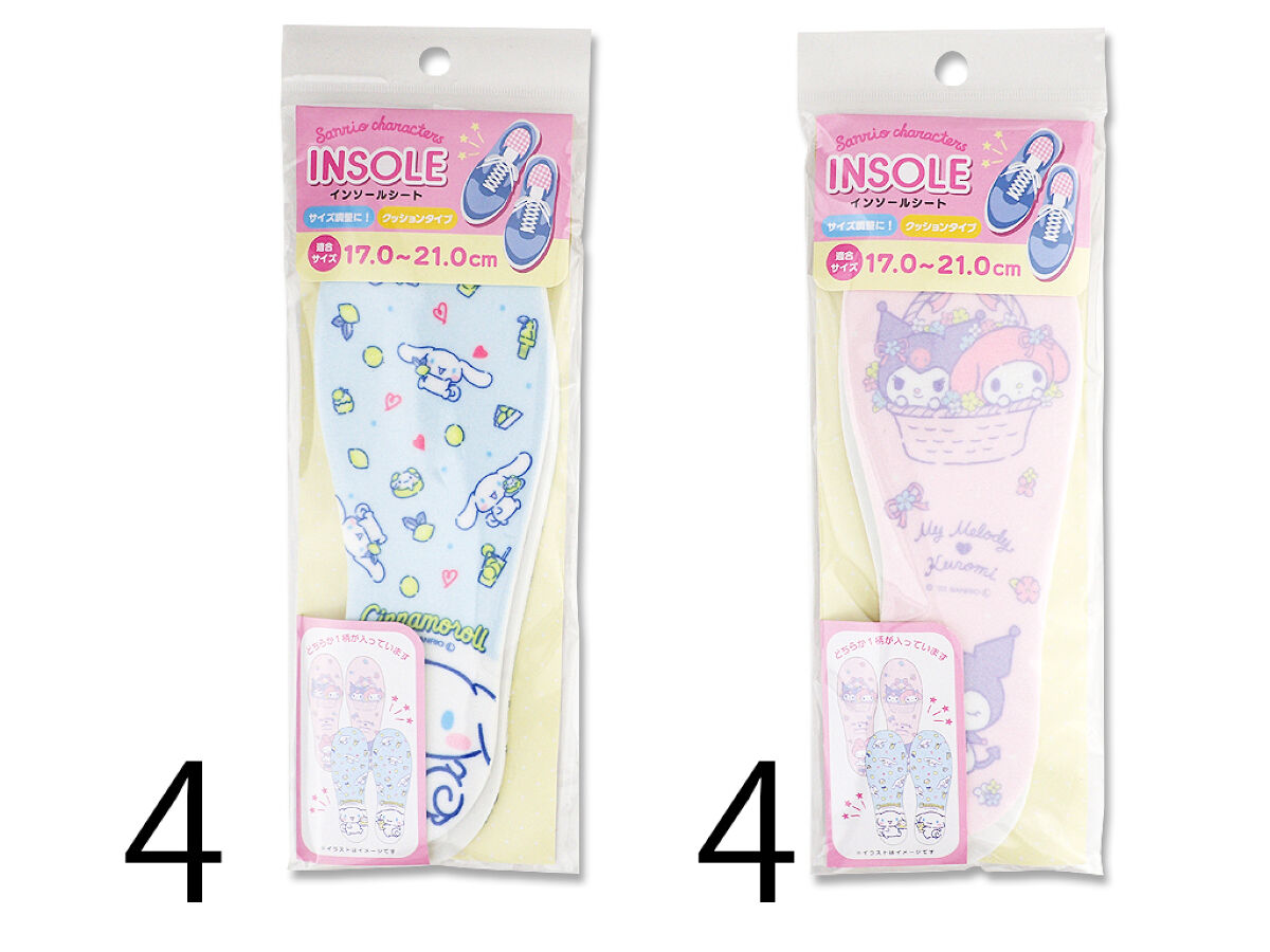 Insole Sheet -Cinnamoroll - My Melody- – DAISO