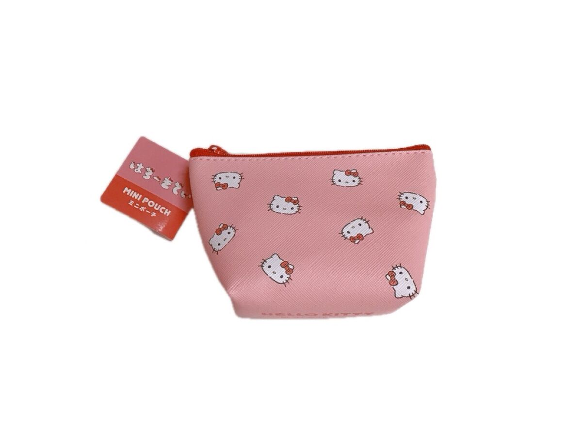 Daiso Mini Pouch (Boat Shape) Kitty Lettering FrontPackage