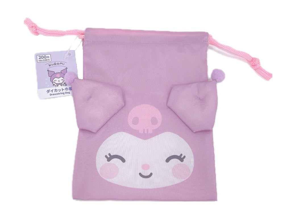 Daiso Die-cut drawstring bag Kuromi FrontPackage