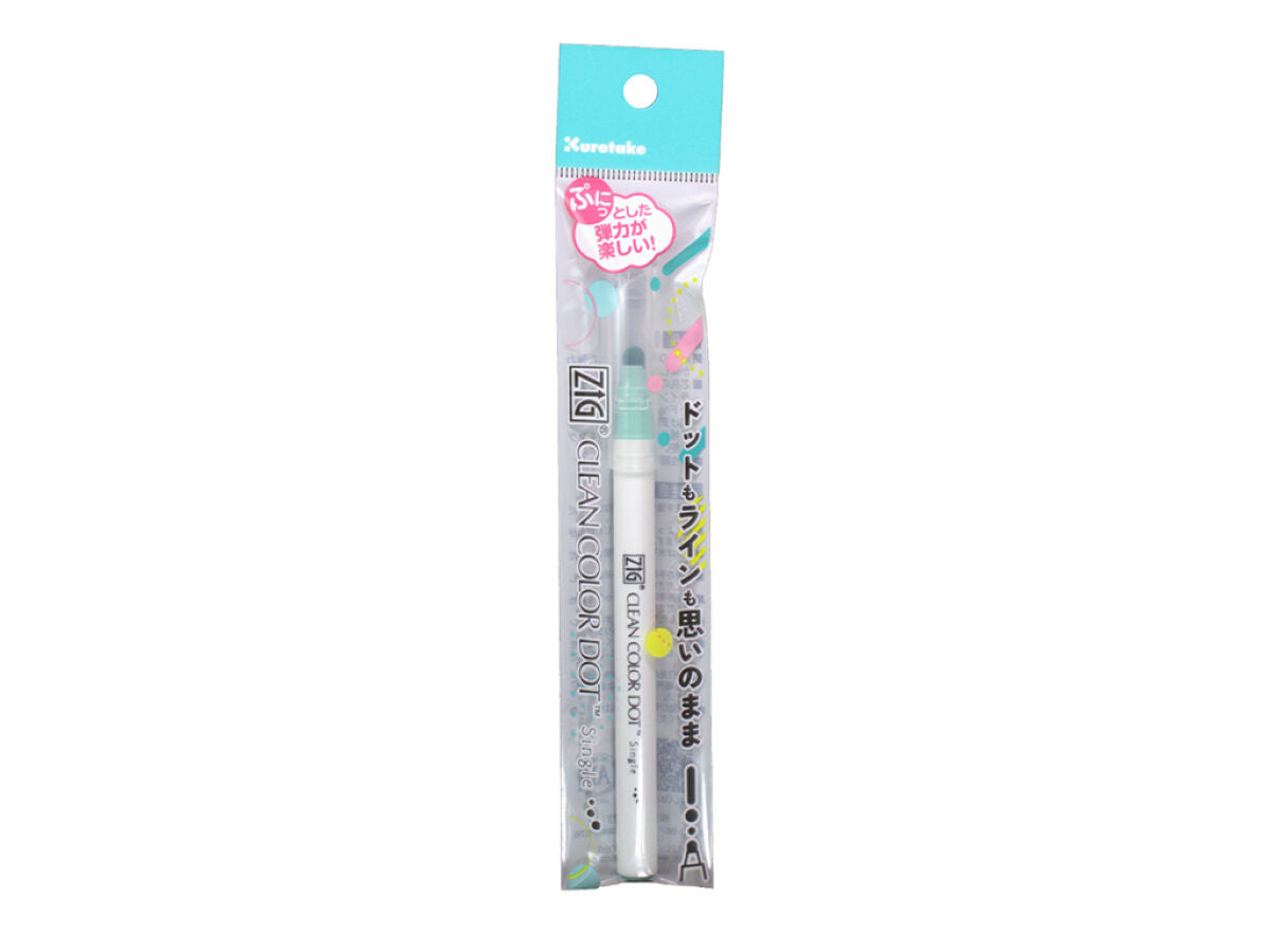 Daiso ZIG CLEAN COLOR DOT Single PALE TURQUOISE FrontPackage