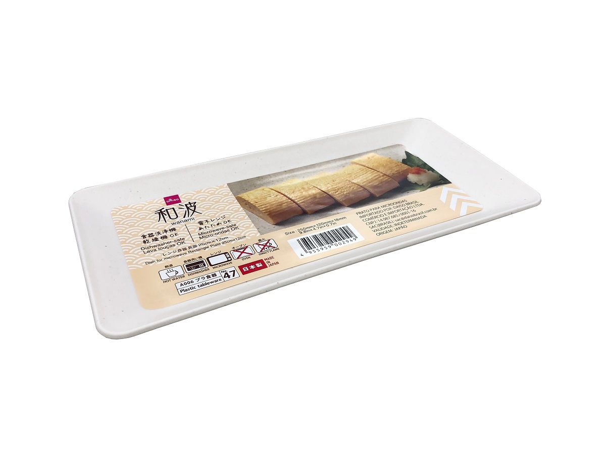 Wanami Dish for Microwave -Rectangle Plate- – DAISO