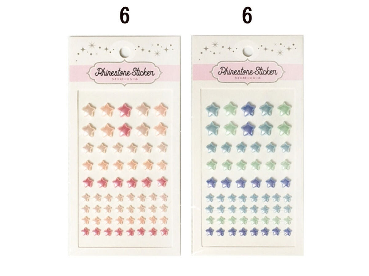 Daiso Rhinestone Sticker Pearl Color Star LSS-137 FrontPackage