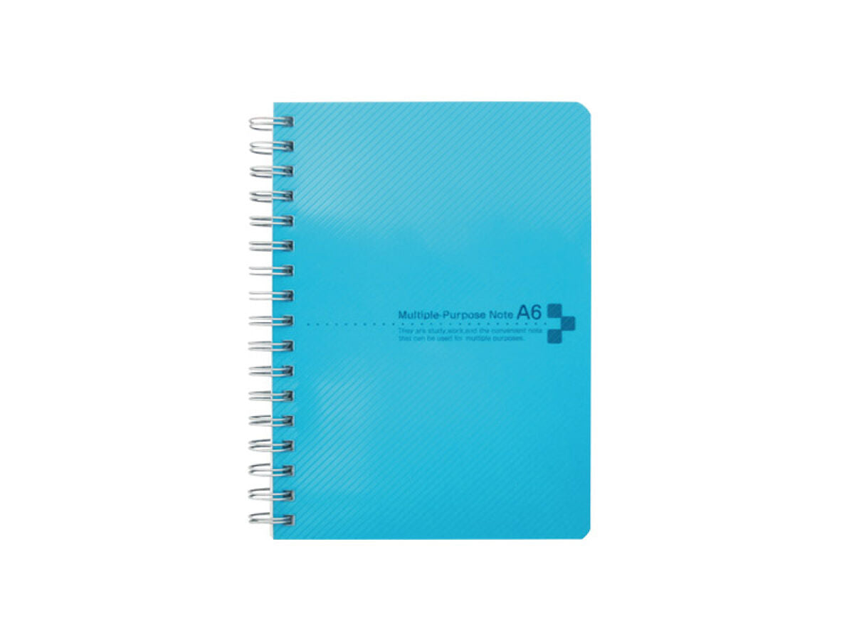 Daiso Color cover notebook A6 blue A ruled line 60 sheets FrontPackage