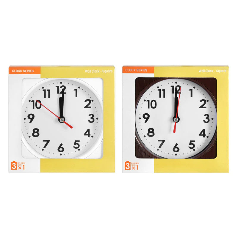 Wall Clock - Brown/Ivory, d5.96 x 1.43 in