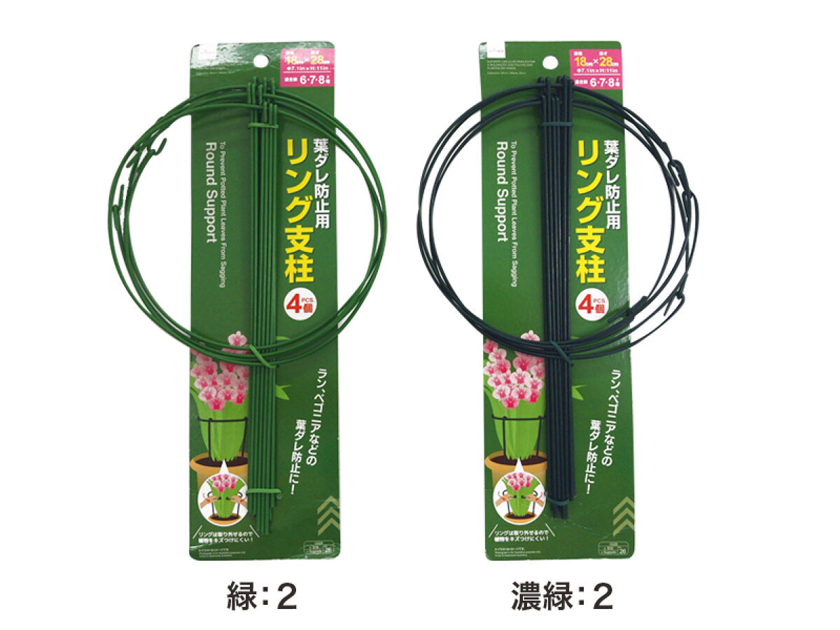 Round Plant Support for Preventing Leaf Drooping in Potted Plants