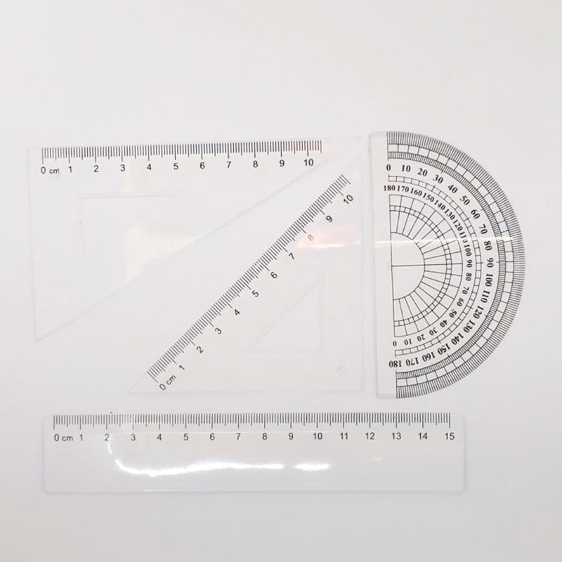 Ruler set with a case