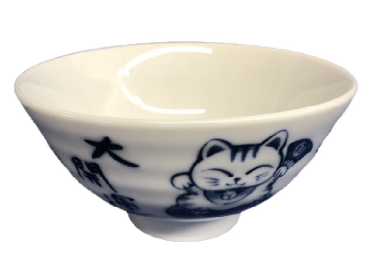 Daiso Round Rice Bowl -Dyed Beckoning Cat- FrontPackage