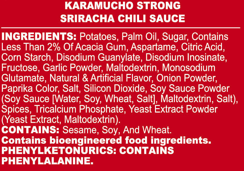 Daiso_KOIKEYA KARAMUCHO STRONG SRIRACHA CHIRI 1.9oz_Ingredients