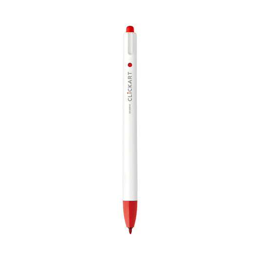 ClickArt Retractable Marker Pen 0.6mm Red Dozen UPC