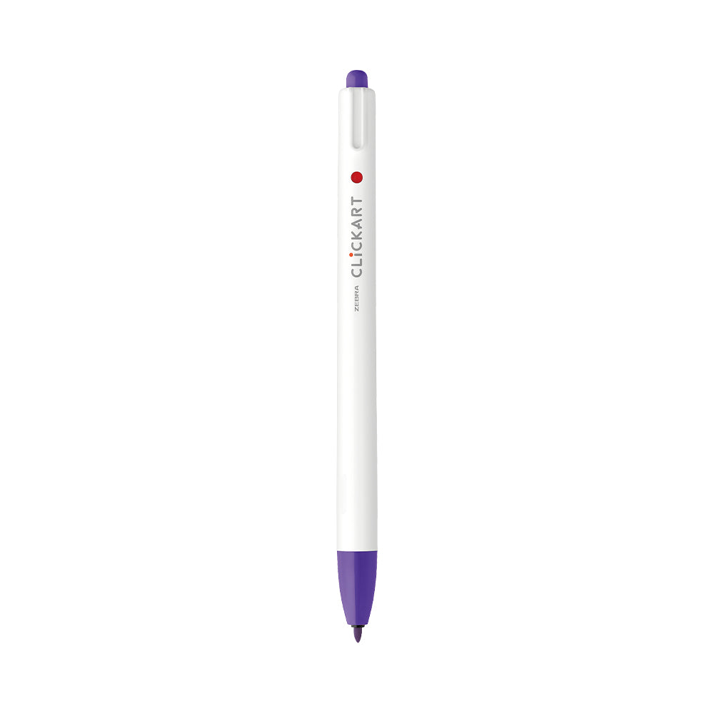 ClickArt Retractable Marker Pen 0.6mm Purple Dozen UPC