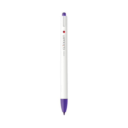 ClickArt Retractable Marker Pen 0.6mm Purple Dozen UPC