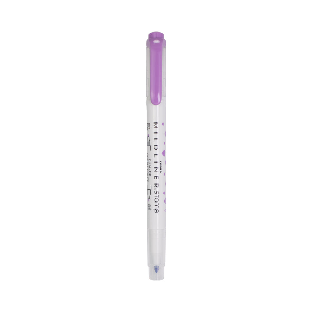 Mildliner DualTip Stamp Marker Heart Magenta